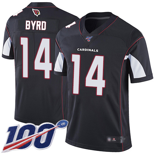 Arizona Cardinals Limited Black Men Damiere Byrd Alternate Jersey NFL Football 14 100th Season Vapor Untouchable